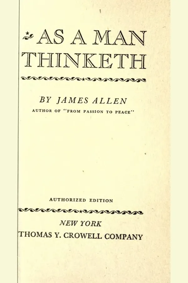 Cover of As a Man Thinketh by James Allen